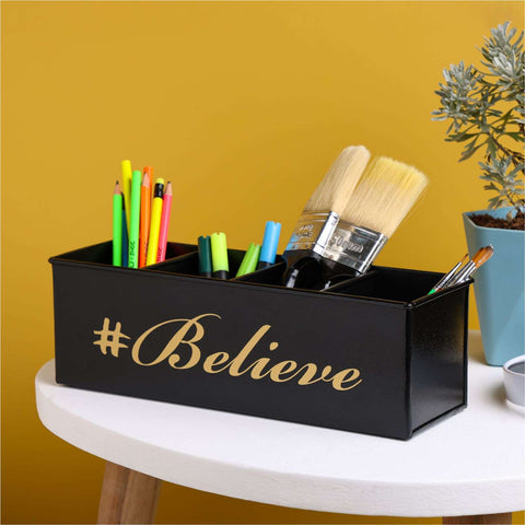 Dudki Believe Stainless Steel Desk Organizer