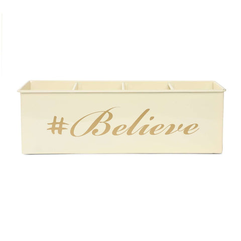 Dudki Believe Stainless Steel Desk Organizer