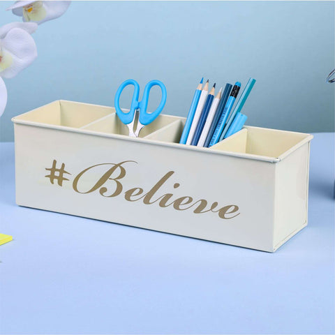 Dudki Believe Stainless Steel Desk Organizer