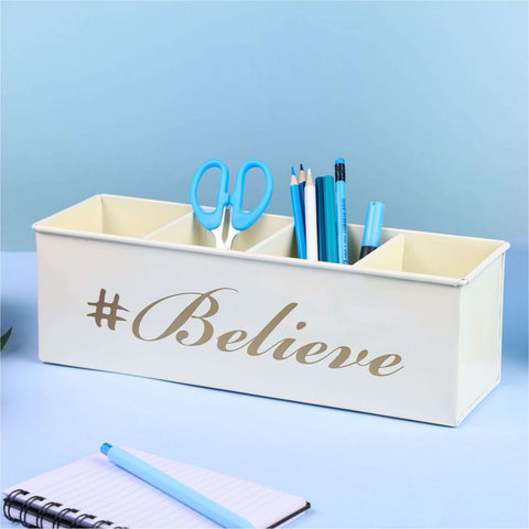 Dudki Believe Stainless Steel Desk Organizer