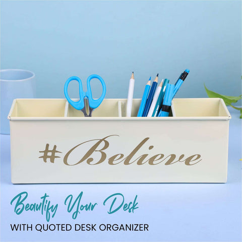 Dudki Believe Stainless Steel Desk Organizer