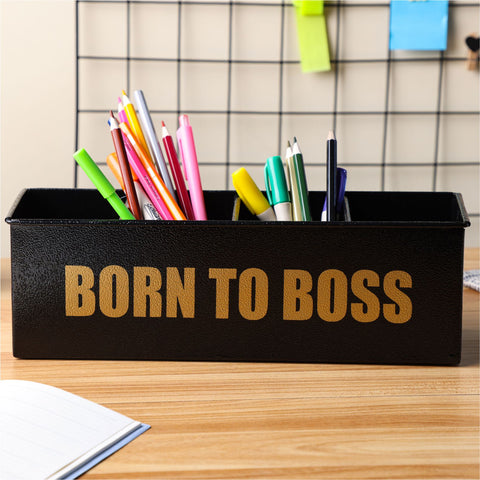 Dudki Born To Boss Metal Desk Organizer