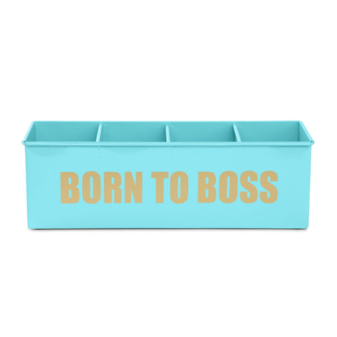 Dudki Born To Boss Metal Desk Organizer