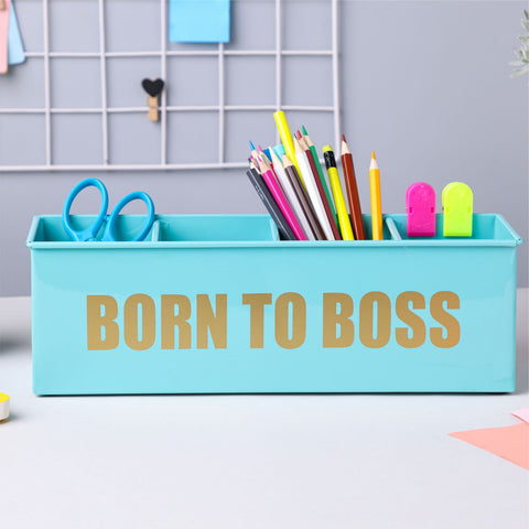 Dudki Born To Boss Metal Desk Organizer