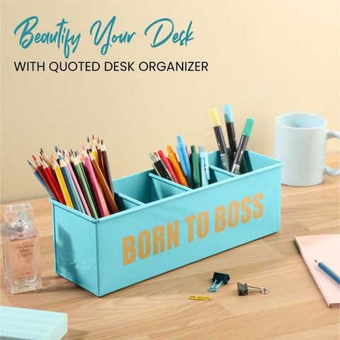 Dudki Born To Boss Metal Desk Organizer