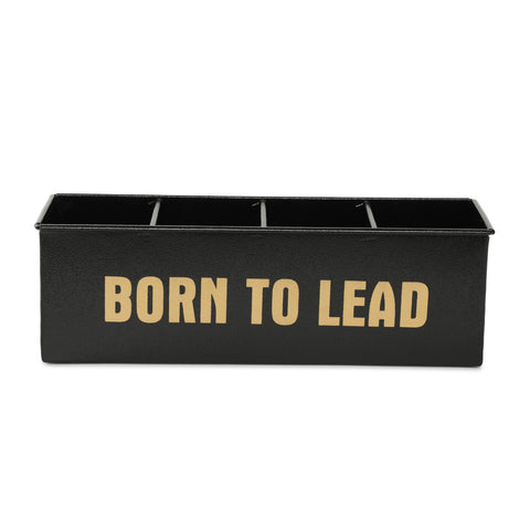 Dudki Born To Lead Metal Office Desk Organizer