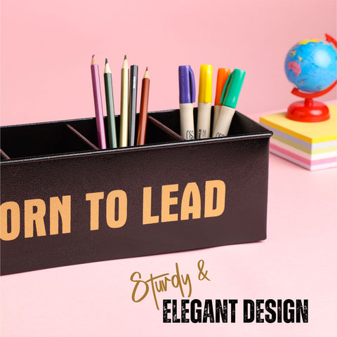 Dudki Born To Lead Metal Office Desk Organizer