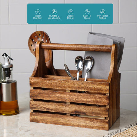 Dudki Wooden Cutlery Holder