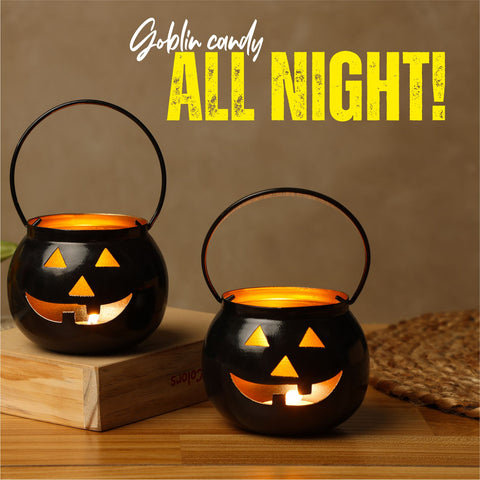 Dudki Halloween Face Candle Holder