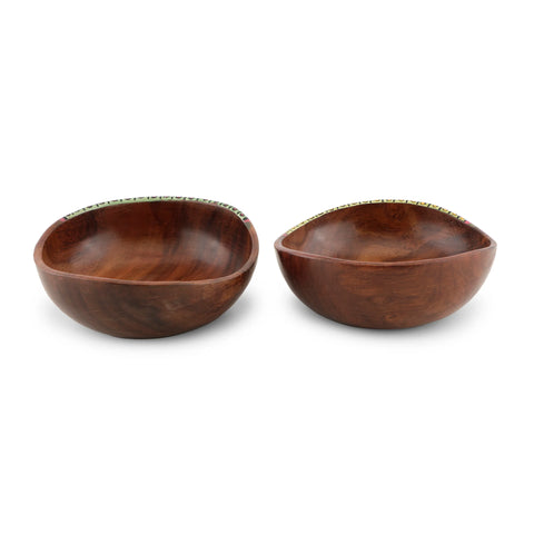 Dudki Wooden Bowls for Elegant Dining Set of 2