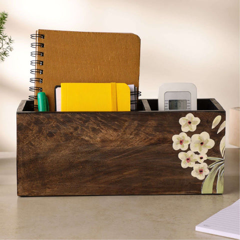 Dudki Wooden Desk Organiser