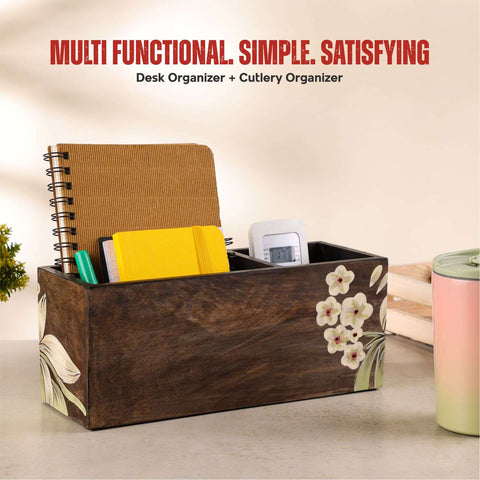 Dudki Wooden Desk Organiser