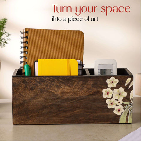 Dudki Wooden Desk Organiser