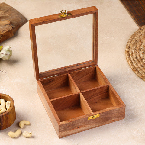 Dudki Wooden Dry Fruits Box