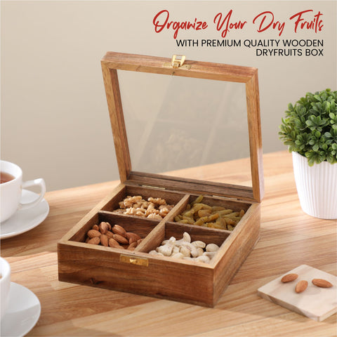 Dudki Wooden Dry Fruits Box