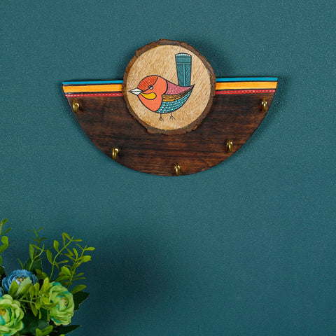 Dudki 1 Bird Wooden Key Holder