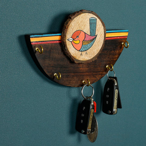 Dudki 1 Bird Wooden Key Holder