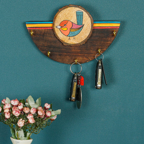 Dudki 1 Bird Wooden Key Holder