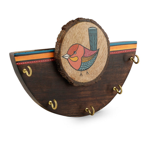 Dudki 1 Bird Wooden Key Holder