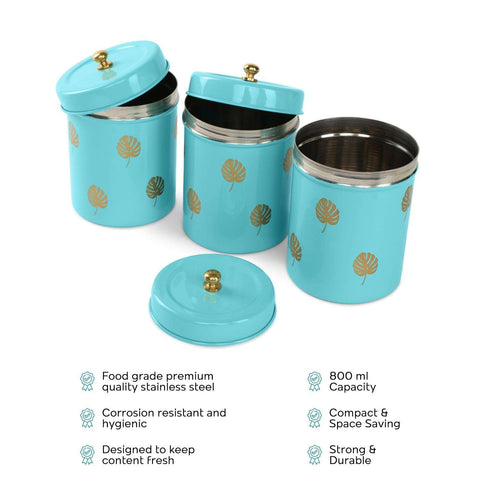 Dudki Stainless Steel Canister Set of 3