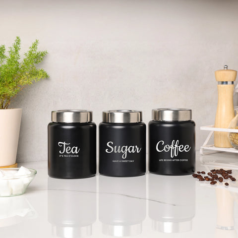 Dudki Iconic Tea Sugar Coffee Canister Set