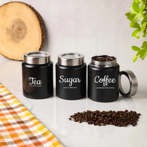 Dudki Iconic Tea Sugar Coffee Canister Set