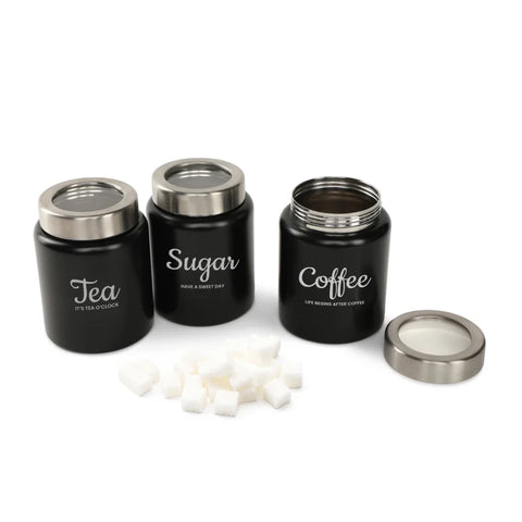 Dudki Iconic Tea Sugar Coffee Canister Set