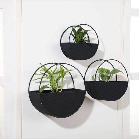 Dudki Metal Wall Planter - Set Of 3