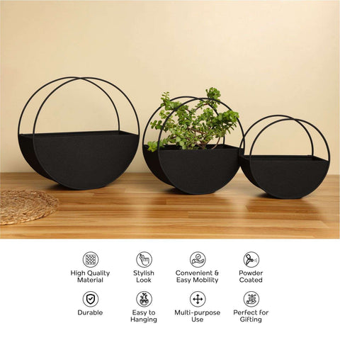 Dudki Metal Wall Planter - Set Of 3