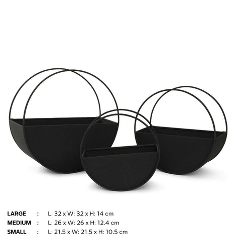 Dudki Metal Wall Planter - Set Of 3