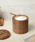 Dudki Wooden-Textured Salt Box