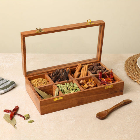 Dudki Handmade Wooden Spice Box