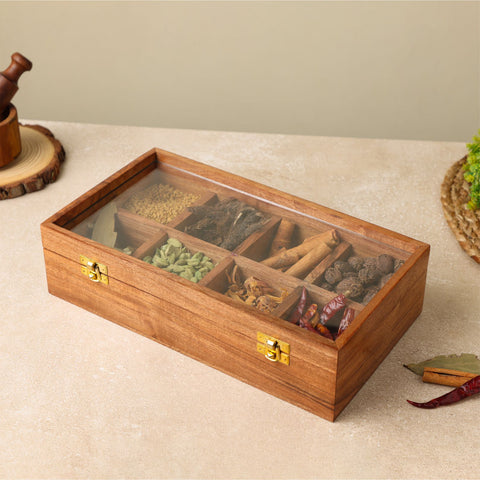 Dudki Handmade Wooden Spice Box