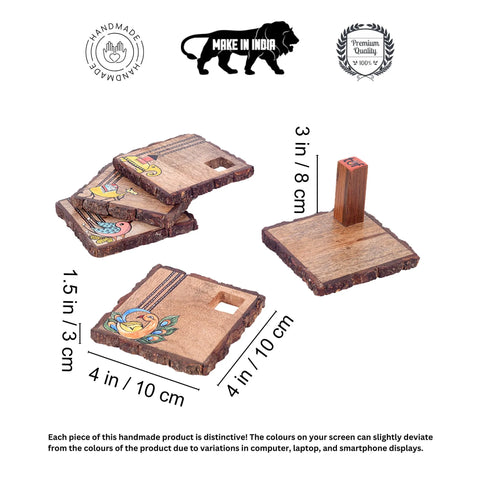 Elephant Parade Square Wooden Coaster