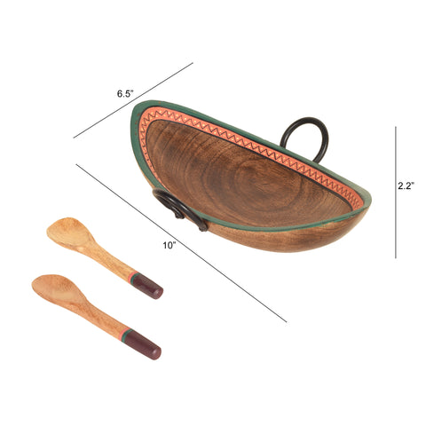 Leaf Of Nature' Serving Platter In Rosewood