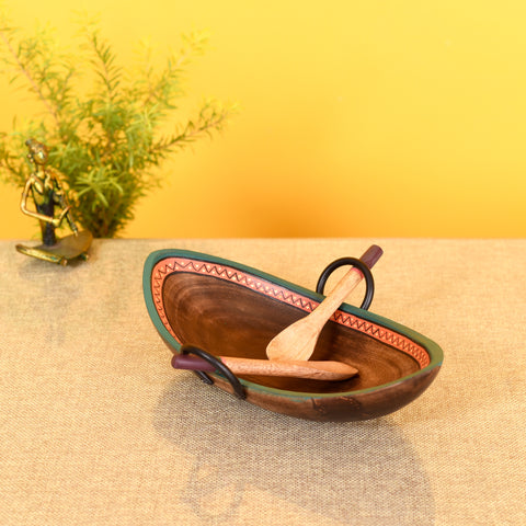 Leaf Of Nature' Serving Platter In Rosewood