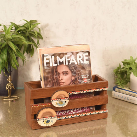 Melodic Haven Wooden Magazine Holder