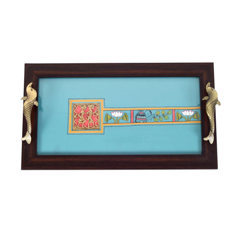 Periwinkle Elephant Serving Tray (16x9x2)