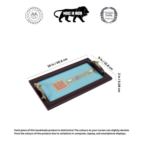 Periwinkle Elephant Serving Tray (16x9x2)