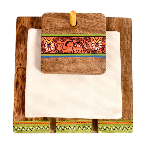 Tissue Holder with Tribal Art