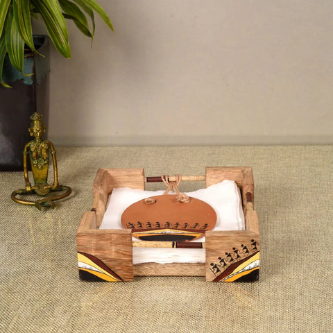 Warli Rhythm Tissue Holder