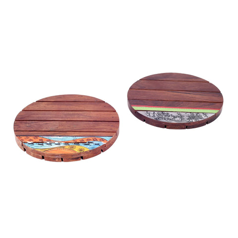 Woodland Retreat Round Trivets S02